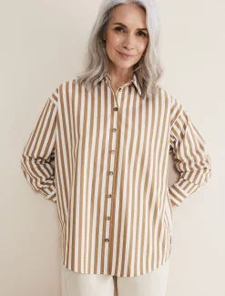 Shirts & Blouses^Phase Eight Stripe Camel Shirt Camel/Ivory
