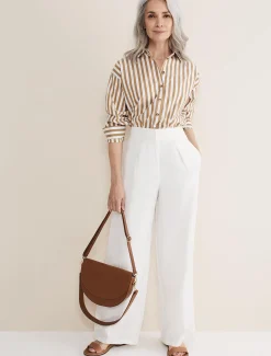 Shirts & Blouses^Phase Eight Stripe Camel Shirt Camel/Ivory