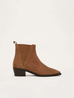 Heels^Phase Eight Suede Ankle Boots Tan