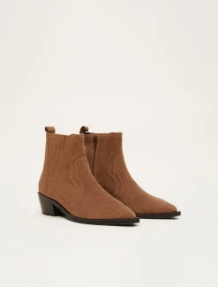 Heels^Phase Eight Suede Ankle Boots Tan