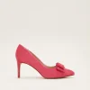 Occasion Shoes^Phase Eight Suede Bow Front Court Shoes Raspberry