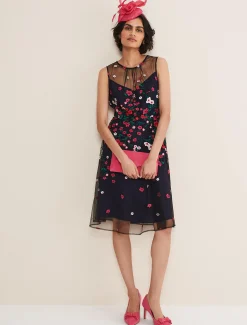 Occasion Shoes^Phase Eight Suede Bow Front Court Shoes Raspberry