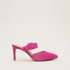 Occasion Shoes^Phase Eight Suede Buckle Backless Heel Neon Pink