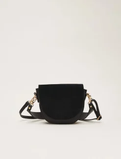 Bags^Phase Eight Suede Cross Body Bag Black