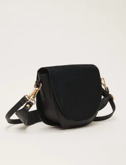 Bags^Phase Eight Suede Cross Body Bag Black
