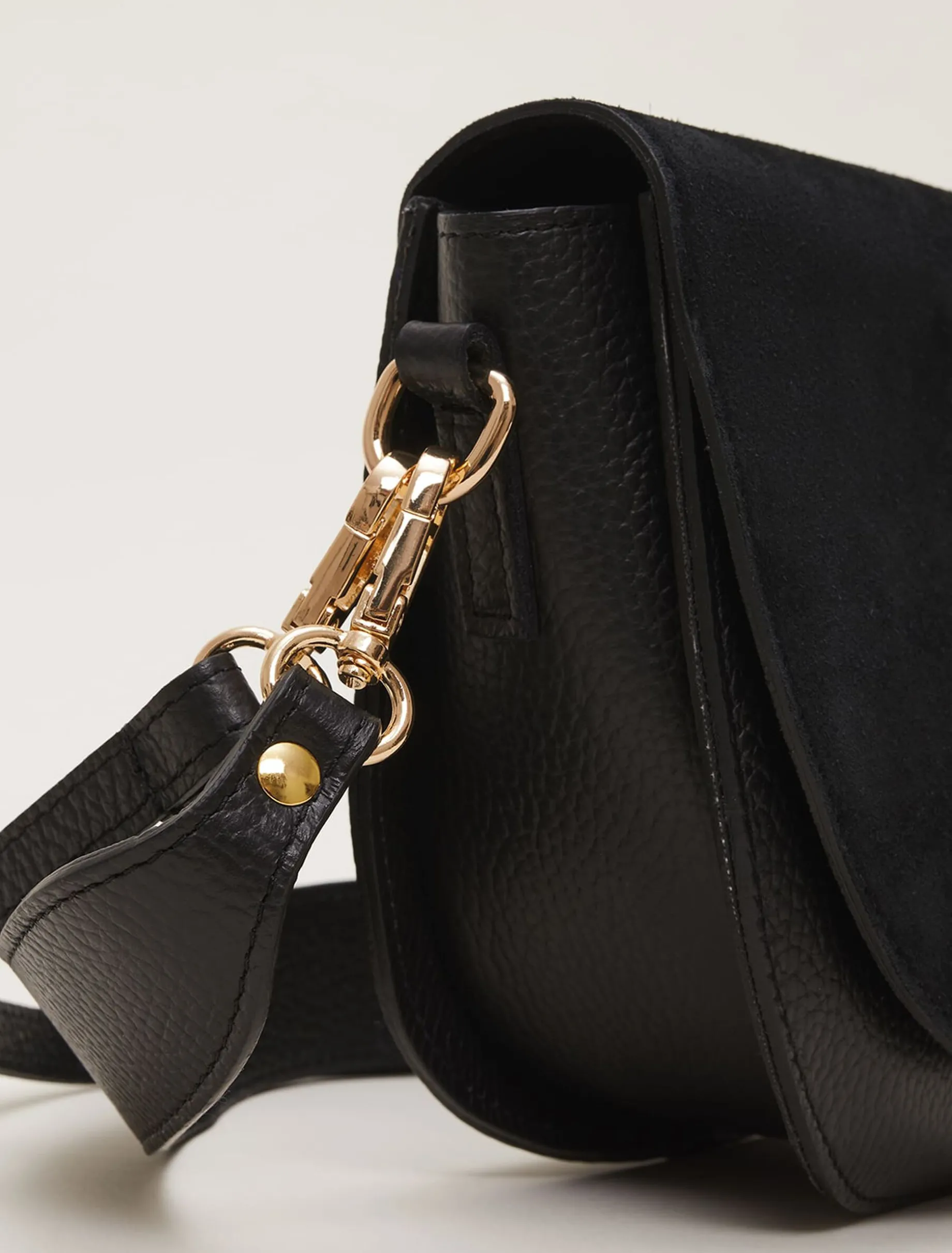 Bags^Phase Eight Suede Cross Body Bag Black