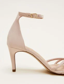 Occasion Shoes^Phase Eight Suede Knotted Barely There Sandal Cameo