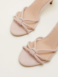 Occasion Shoes^Phase Eight Suede Knotted Barely There Sandal Cameo