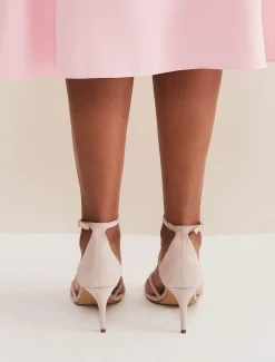 Occasion Shoes^Phase Eight Suede Knotted Barely There Sandal Cameo