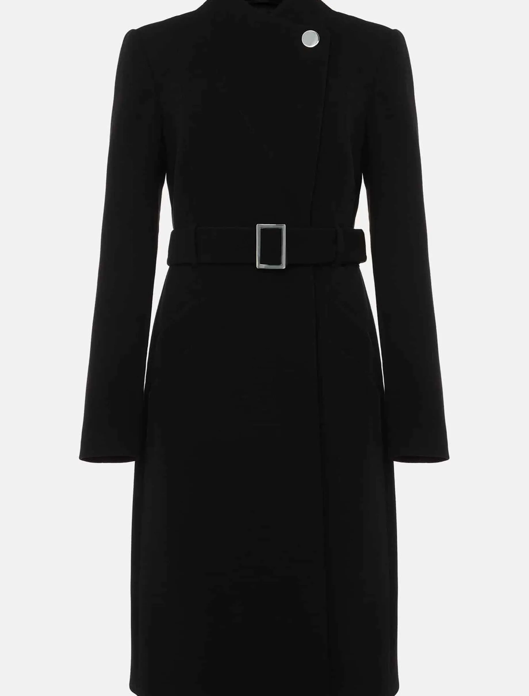 Coats^Phase Eight Susie Collarless Wrap Coat Black