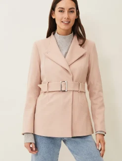 Coats^Phase Eight Susie Short Coat Nude