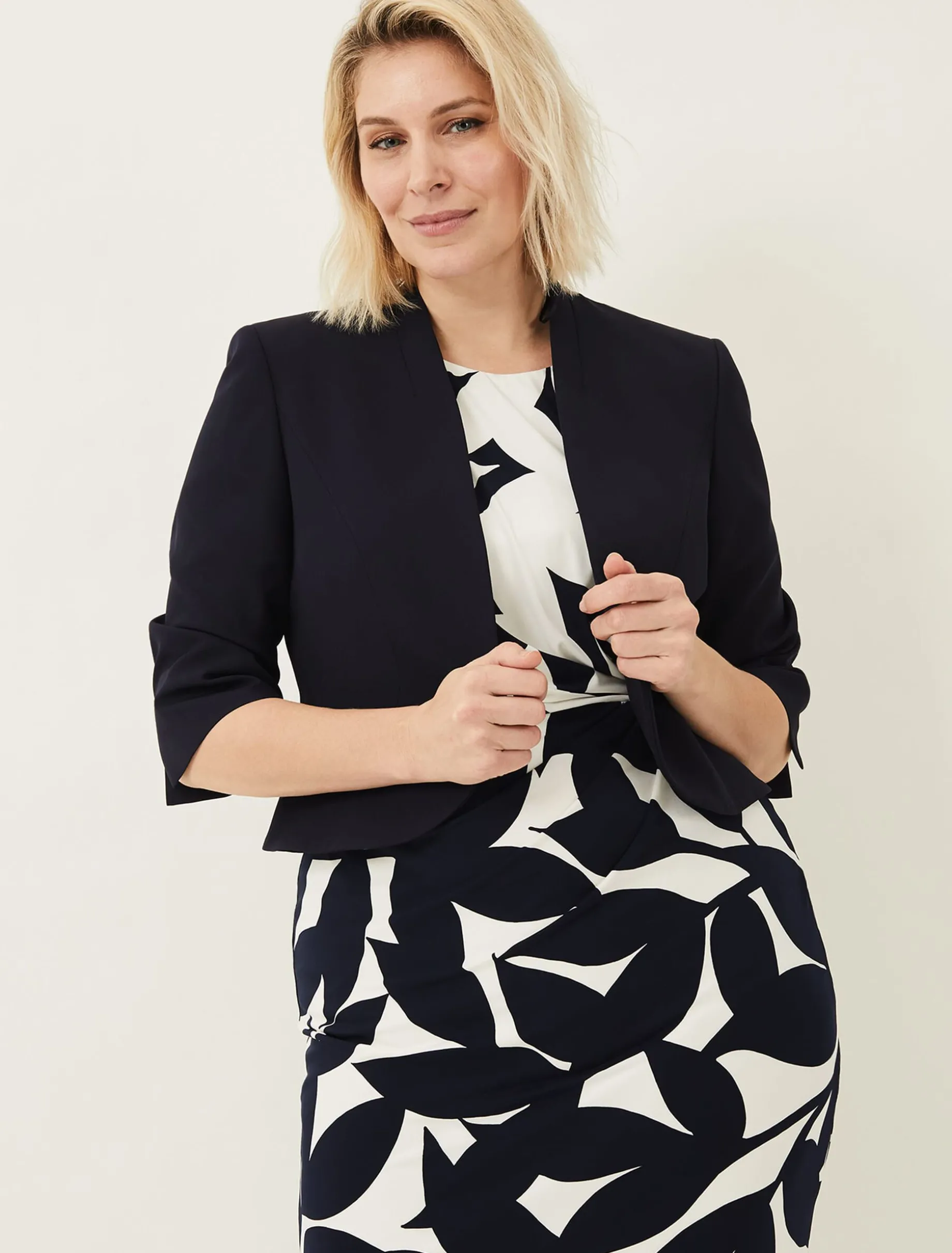 Jackets^Phase Eight Tammy Occasion Jacket Navy