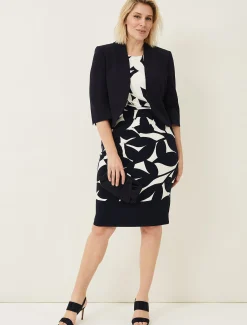 Jackets^Phase Eight Tammy Occasion Jacket Navy
