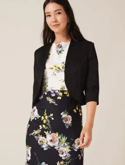 Jackets^Phase Eight Tammy Textured Jacket Black