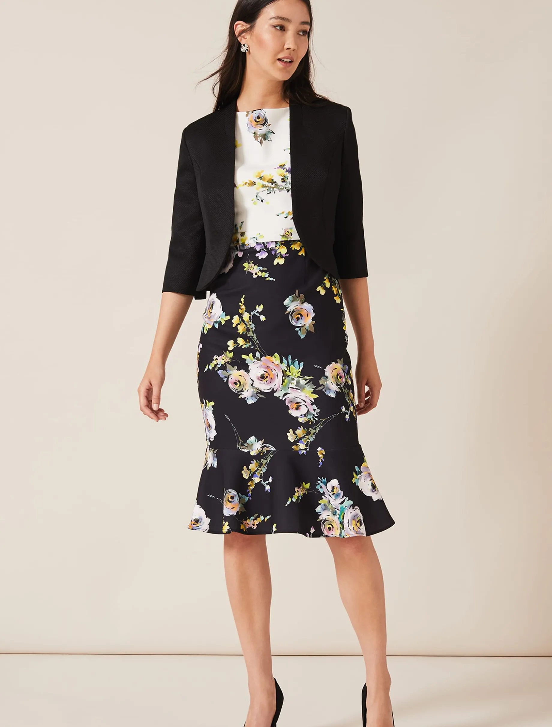 Jackets^Phase Eight Tammy Textured Jacket Black