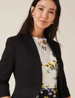 Jackets^Phase Eight Tammy Textured Jacket Black