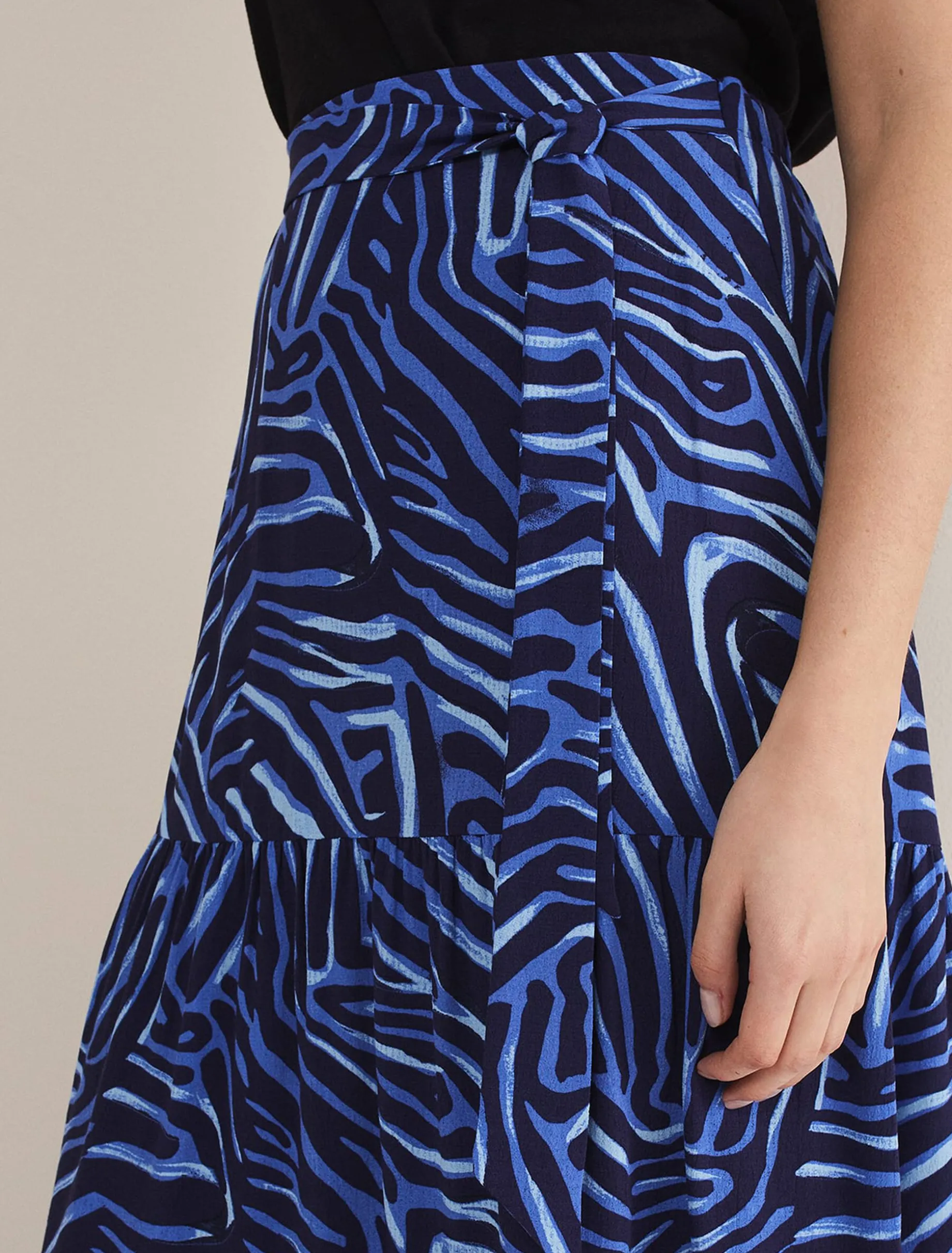 Skirts^Phase Eight Tana Zebra Skirt Blue Multi