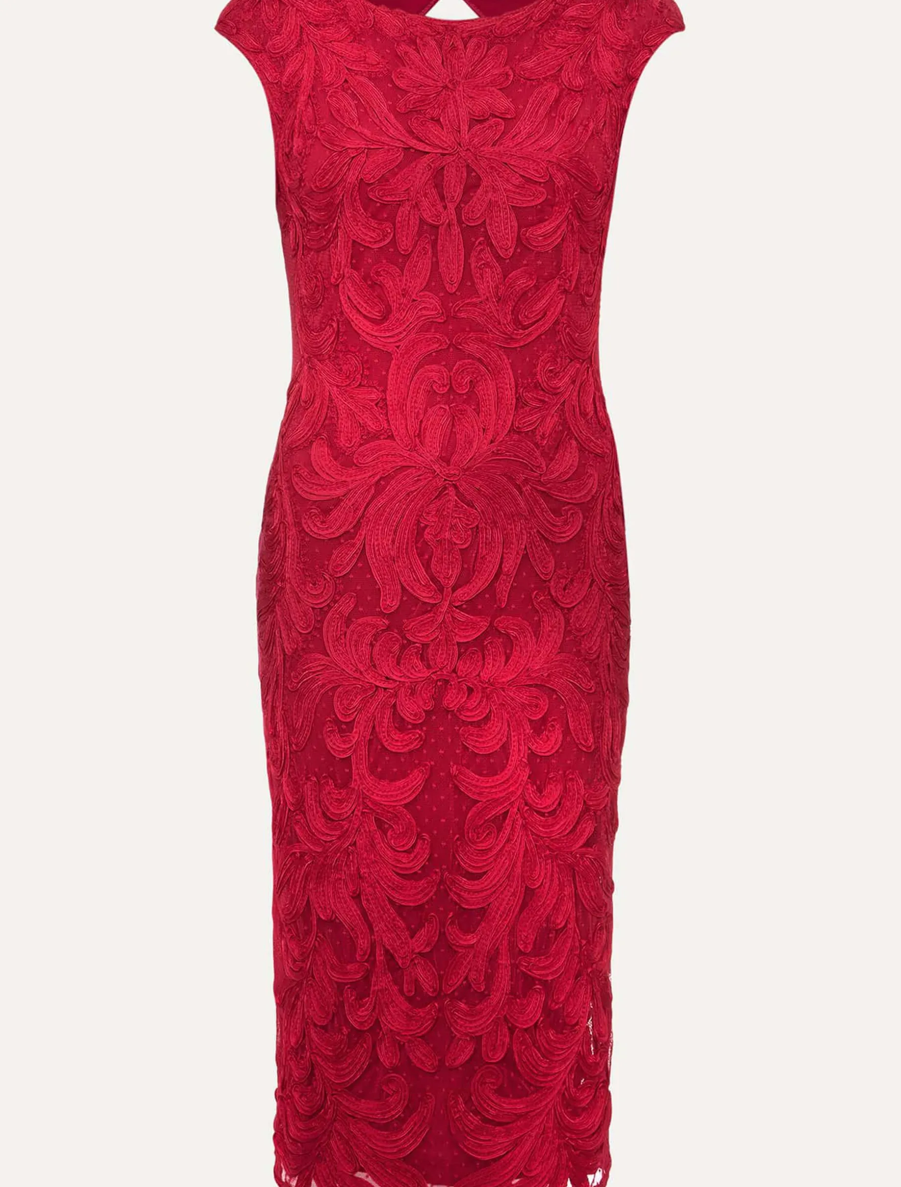 Dresses^Phase Eight Tania Tapework Dress Raspberry