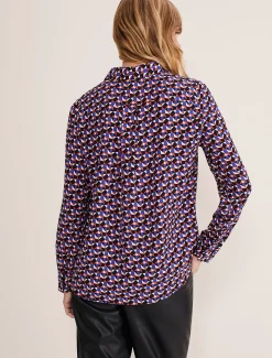 Shirts & Blouses^Phase Eight Tanjina Geo Shirt Orange/Blue