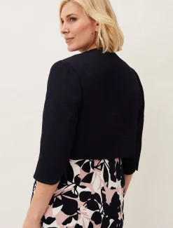 Jackets^Phase Eight Tara Textured Jacket Navy