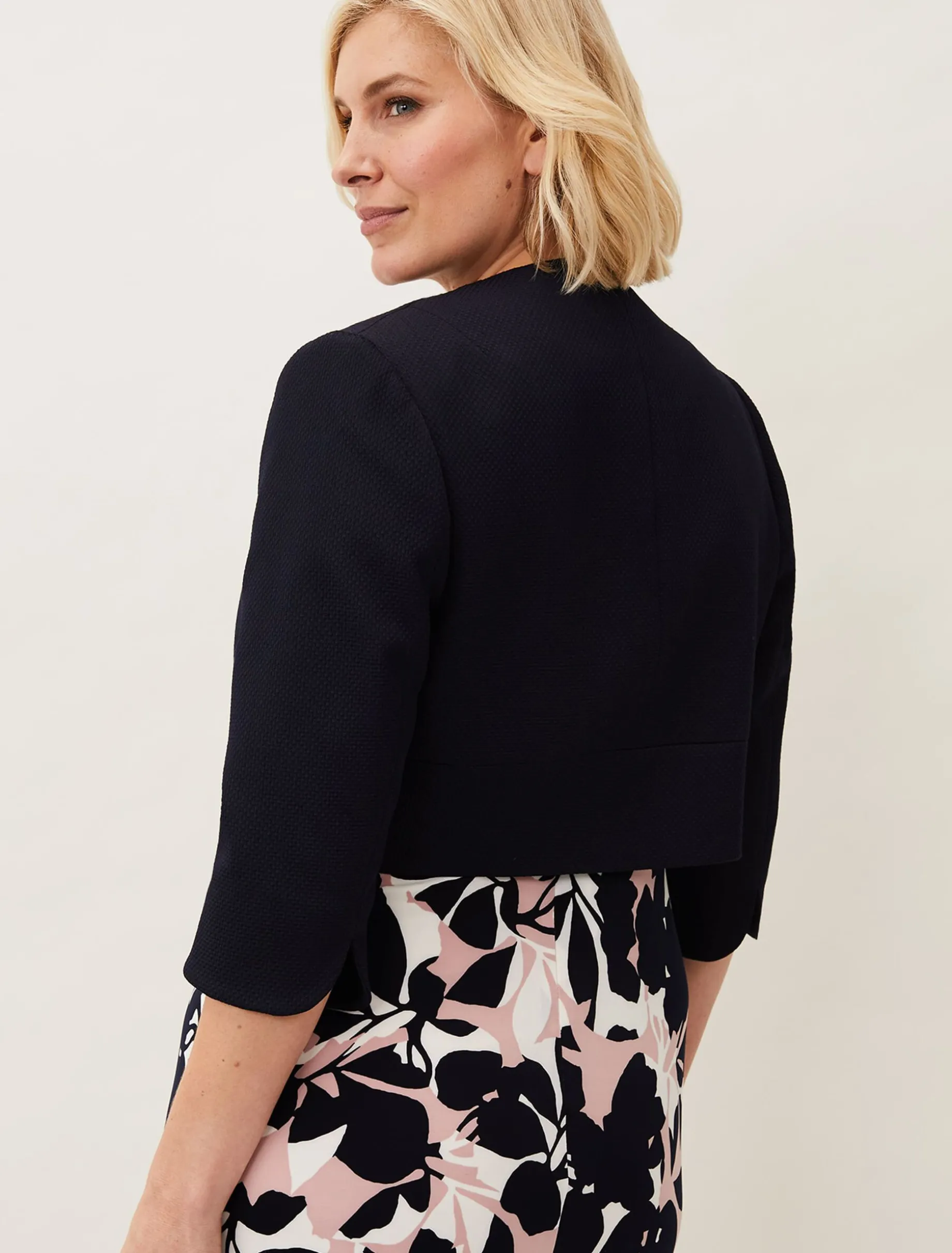 Jackets^Phase Eight Tara Textured Jacket Navy