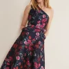 Dresses^Phase Eight Tasha One Shoulder Jacquard Dress Navy/Multi