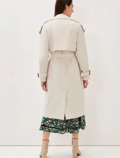 Coats^Phase Eight Tegan Trench Coat Off White
