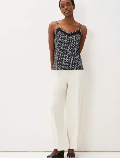 Tops & T-Shirts^Phase Eight Teigan Jersey Chiffon Insert Camisole Black/Ivory