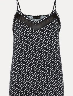 Tops & T-Shirts^Phase Eight Teigan Jersey Chiffon Insert Camisole Black/Ivory