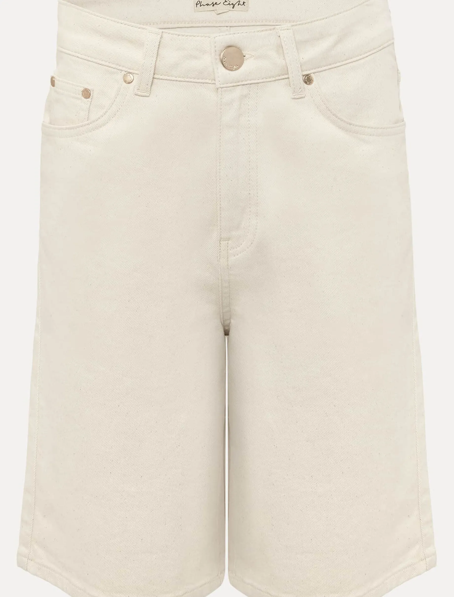 Trousers & Shorts^Phase Eight Telissa Denim Bermuda Shorts Neutral