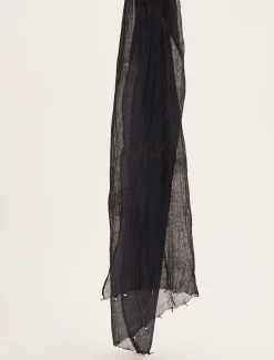 Scarves & Ponchos^Phase Eight Terri Sparkle Hem Scarf Navy