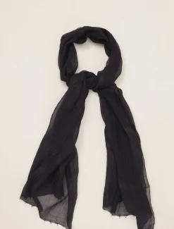 Scarves & Ponchos^Phase Eight Terri Sparkle Hem Scarf Navy