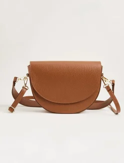 Bags^Phase Eight Textured Leather Cross Body Bag Tan