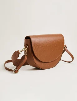 Bags^Phase Eight Textured Leather Cross Body Bag Tan