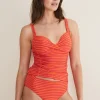 Swimwear^Phase Eight Thea Striped Tankini Top Orange/Pink