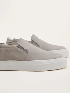Trainers^Phase Eight Theresa Suede Slip-On Trainers Grey