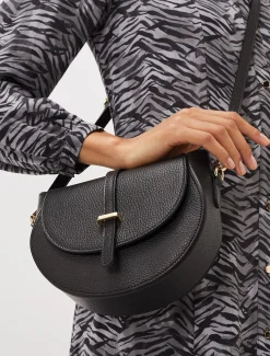 Bags^Phase Eight Tianna Leather Cross Body Bag Black