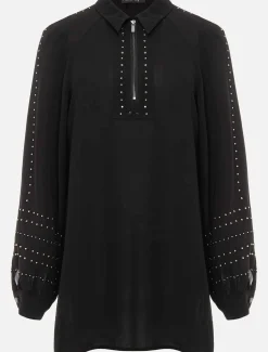 Shirts & Blouses^Phase Eight Tullulah Heatfix Sleeve Tunic Blouse Black