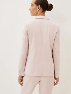 Jackets^Phase Eight Ulrica Pink Blazer Pale Pink