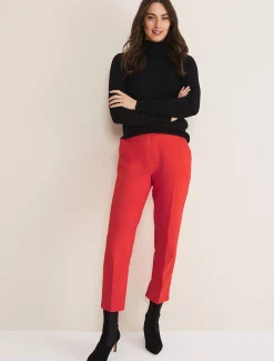 Trousers & Shorts^Phase Eight Ulrica Straight Leg Trousers Red