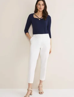 Trousers & Shorts^Phase Eight Ulrica Straight Leg Trousers White