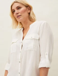 Shirts & Blouses^Phase Eight Valdita Linen Shirt White