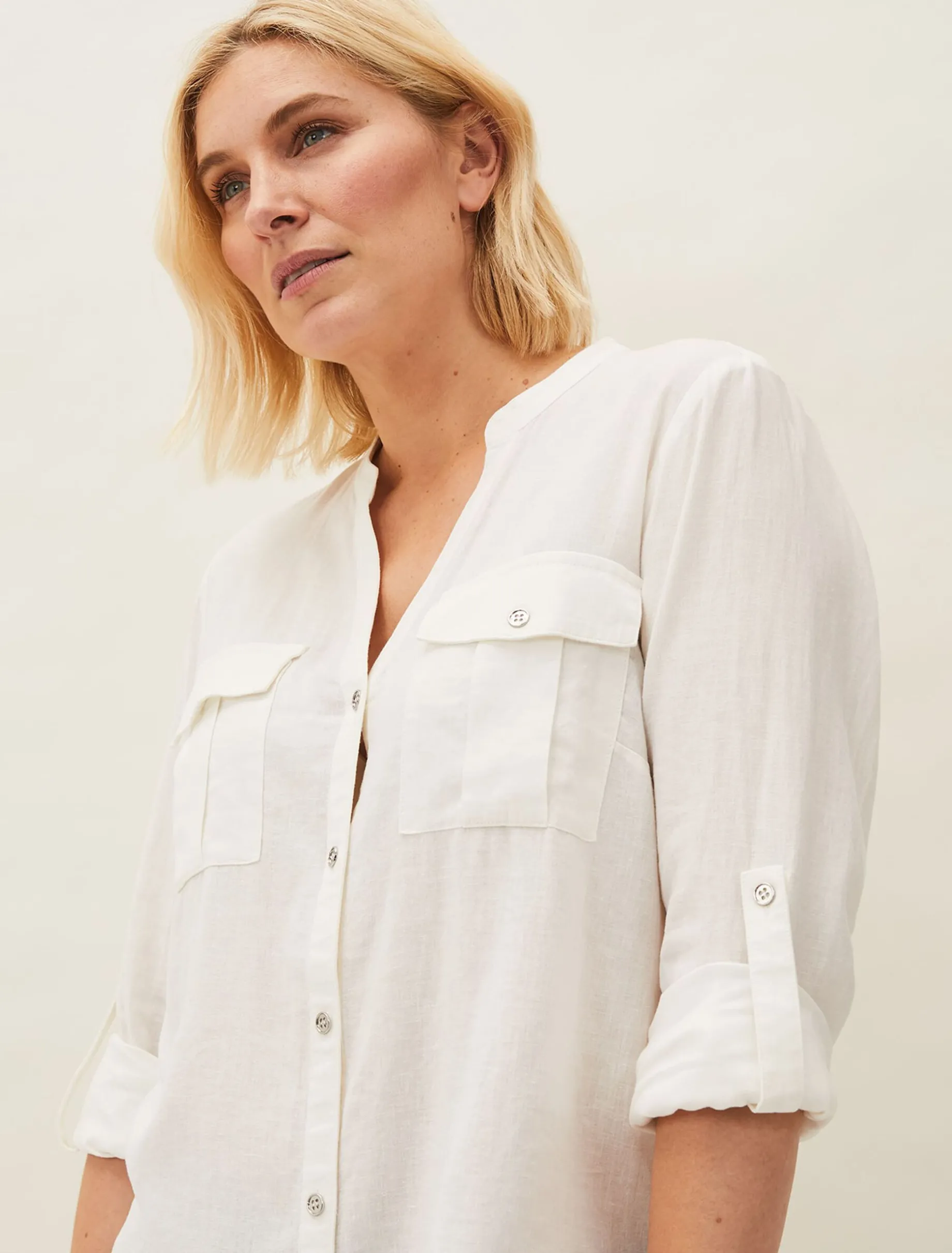 Shirts & Blouses^Phase Eight Valdita Linen Shirt White