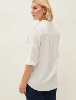 Shirts & Blouses^Phase Eight Valdita Linen Shirt White