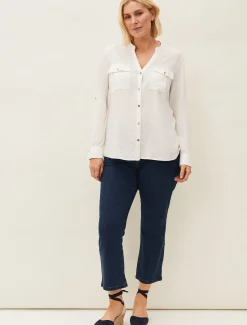 Shirts & Blouses^Phase Eight Valdita Linen Shirt White