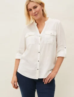 Shirts & Blouses^Phase Eight Valdita Linen Shirt White