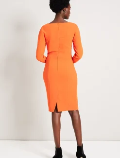 Dresses^Phase Eight Valo Batwing Dress Orange