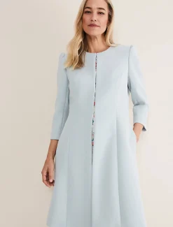 Jackets^Phase Eight Venita Bow Long Jacket Eau De Nil