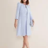Jackets^Phase Eight Venita Bow Long Jacket Light Cornflower