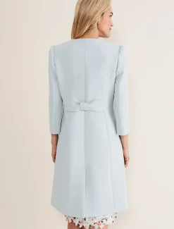 Jackets^Phase Eight Venita Bow Long Jacket Eau De Nil